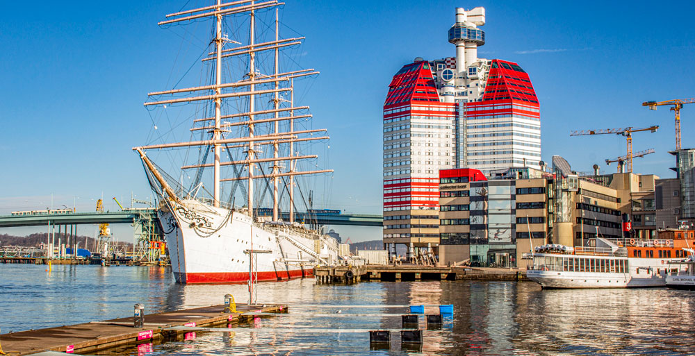 Göteborgs skärgård vid horisonten